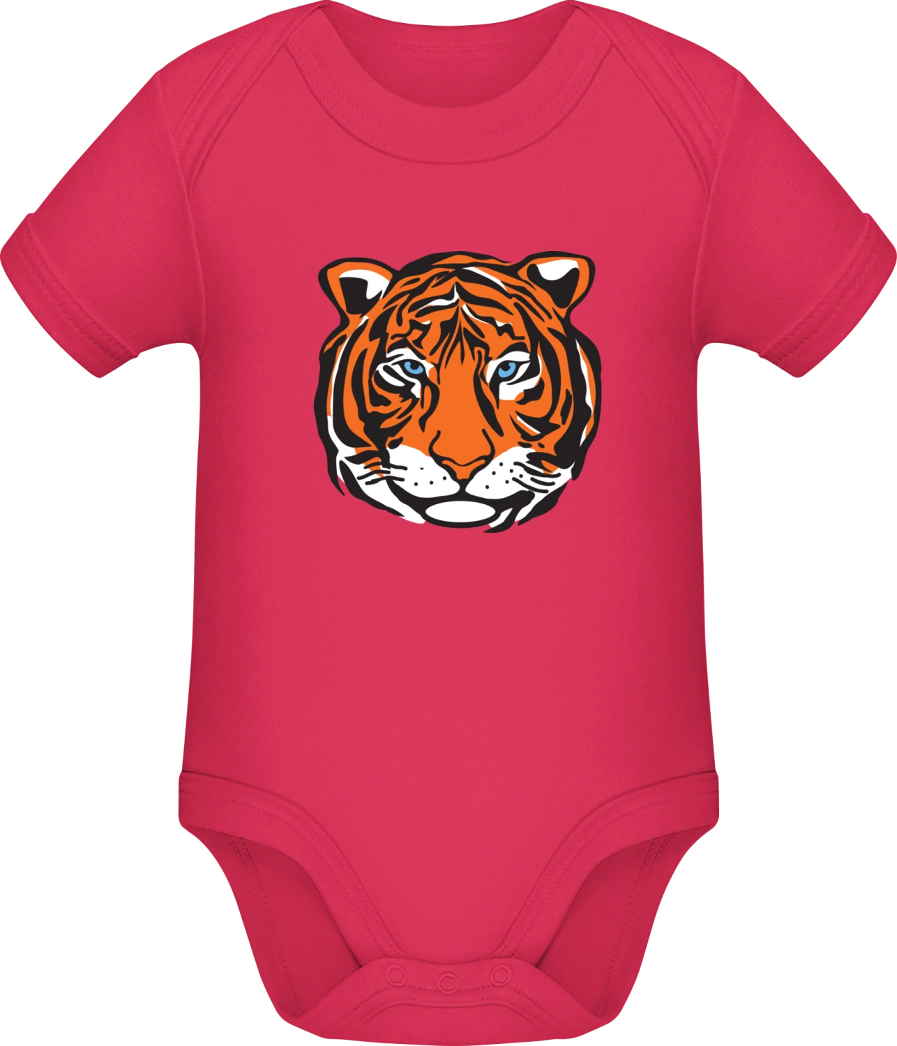 Tiger Face - Sorbet Sonar SSL organic babybodsuit - Front