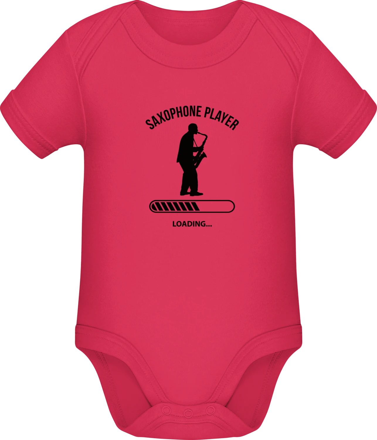 Saxophone Player Loading - Sorbet Sonar SSL organic babybodsuit - Front