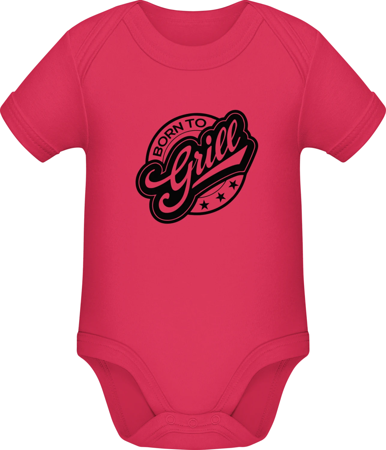 Born To Grill Logo - Sorbet Sonar SSL organic babybodsuit - Front