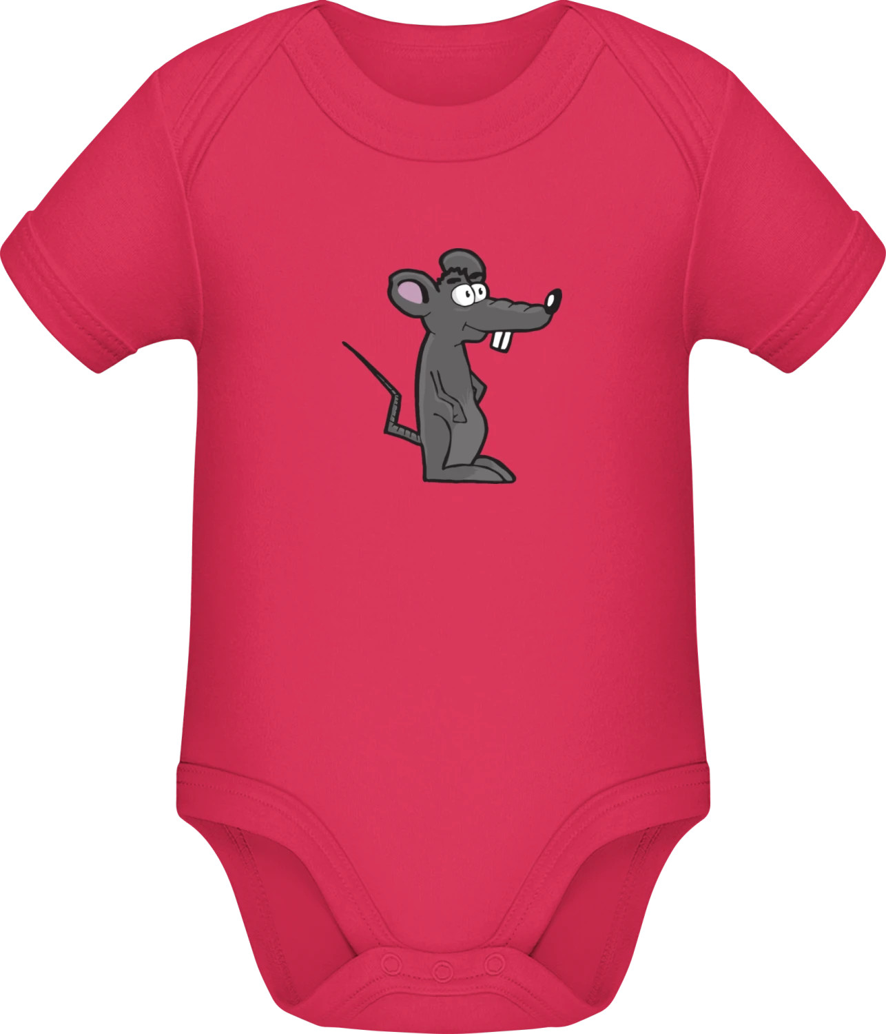 Ratte Illustration - Sorbet Sonar SSL organic babybodsuit - Front