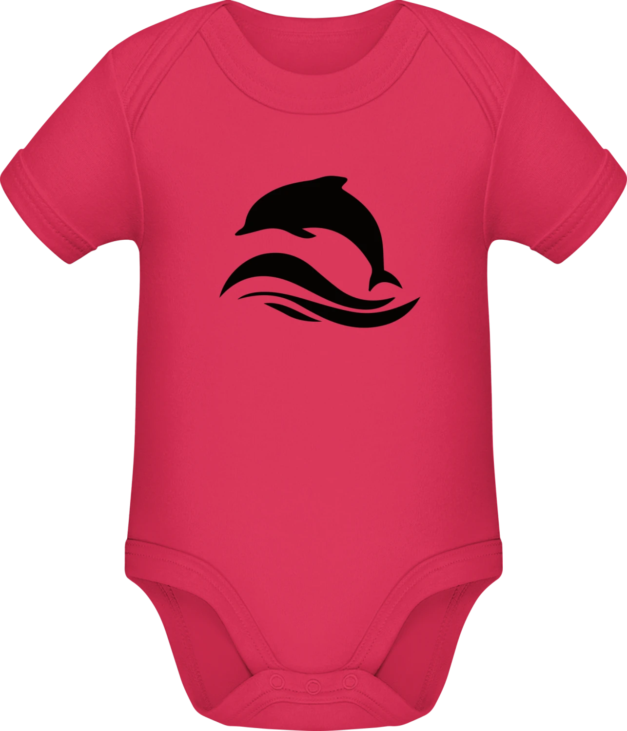 Delfin Welle - Sorbet Sonar SSL organic babybodsuit - Front