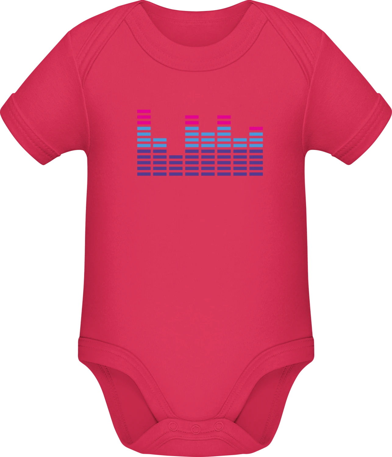 Printed Equalizer - Sorbet Sonar SSL organic babybodsuit - Front