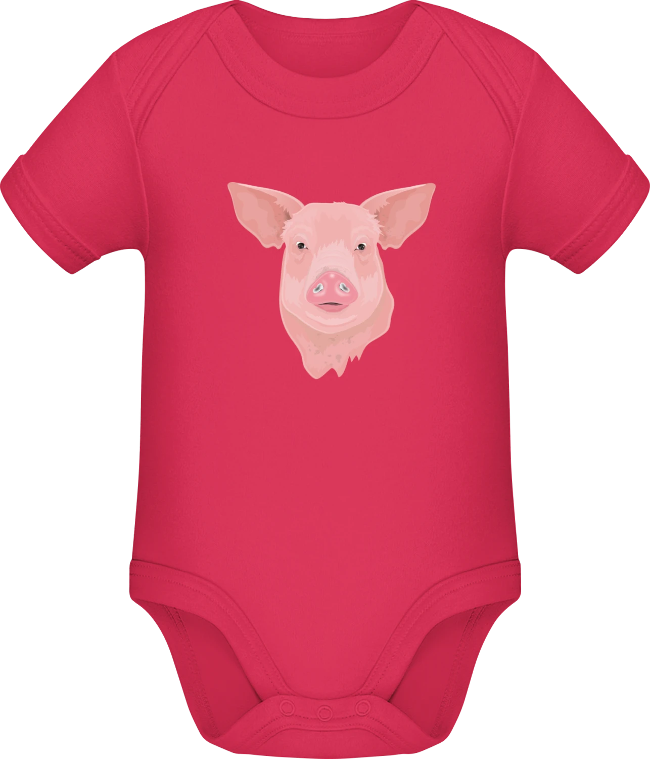 Schweine Kopf Realistisch - Sorbet Sonar SSL organic babybodsuit - Front