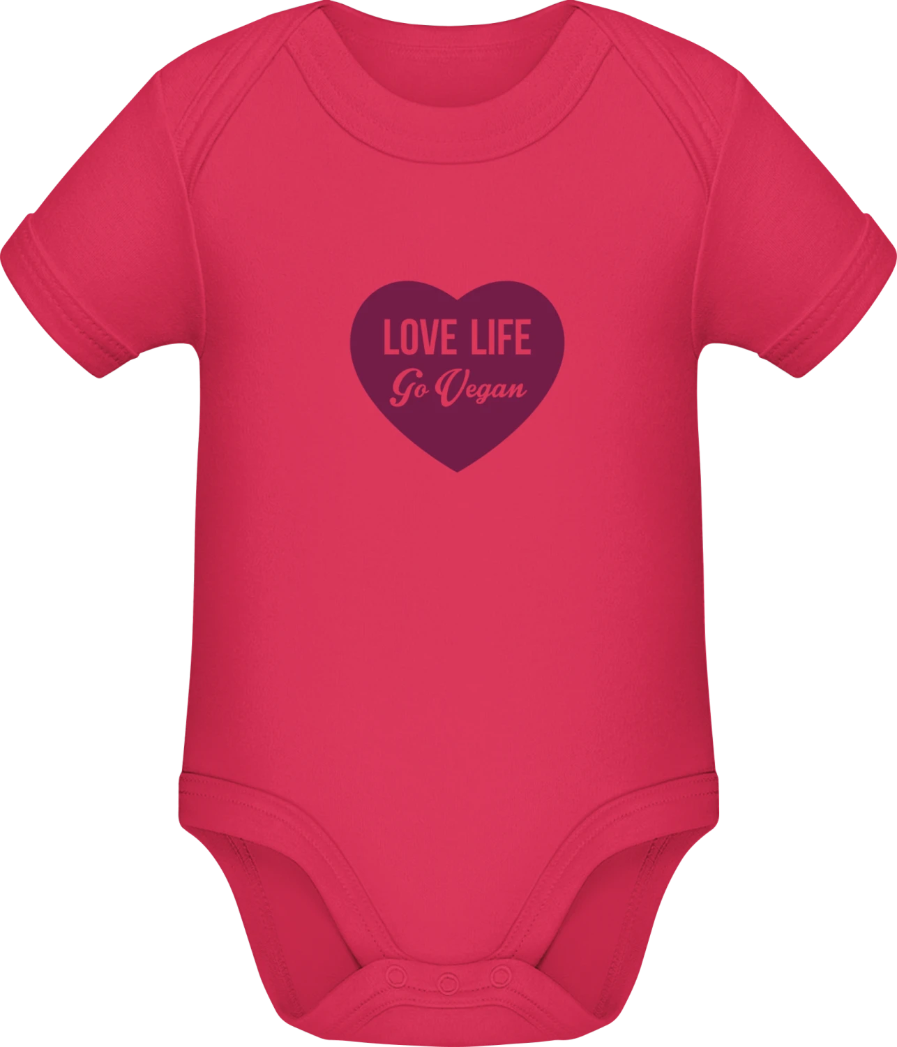 Love Life Go Vegan - Sorbet Sonar SSL organic babybodsuit - Front