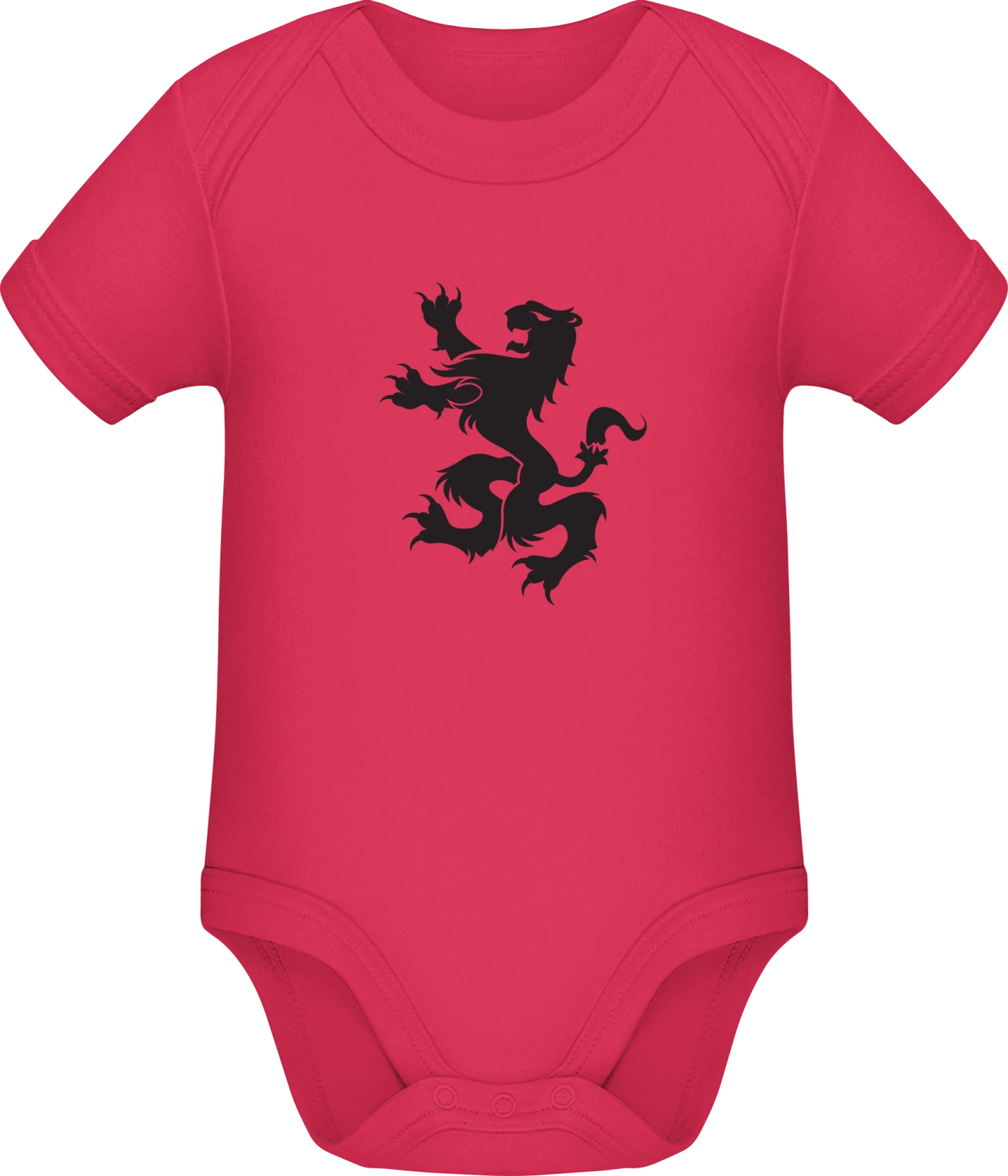 Lion Coat of Arms - Sorbet Sonar SSL organic babybodsuit - Front