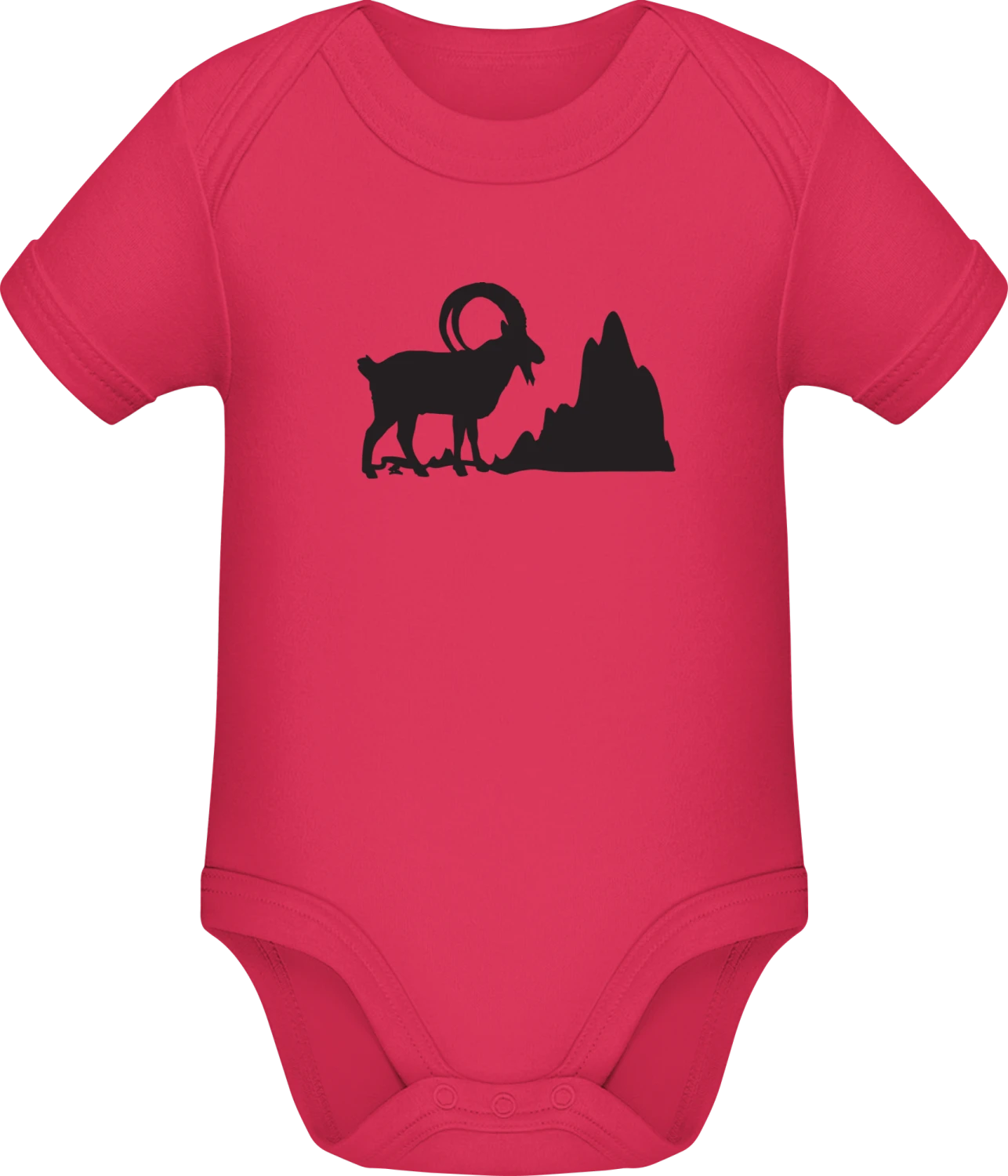 Capricorn And Mountain - Sorbet Sonar SSL organic babybodsuit - Front