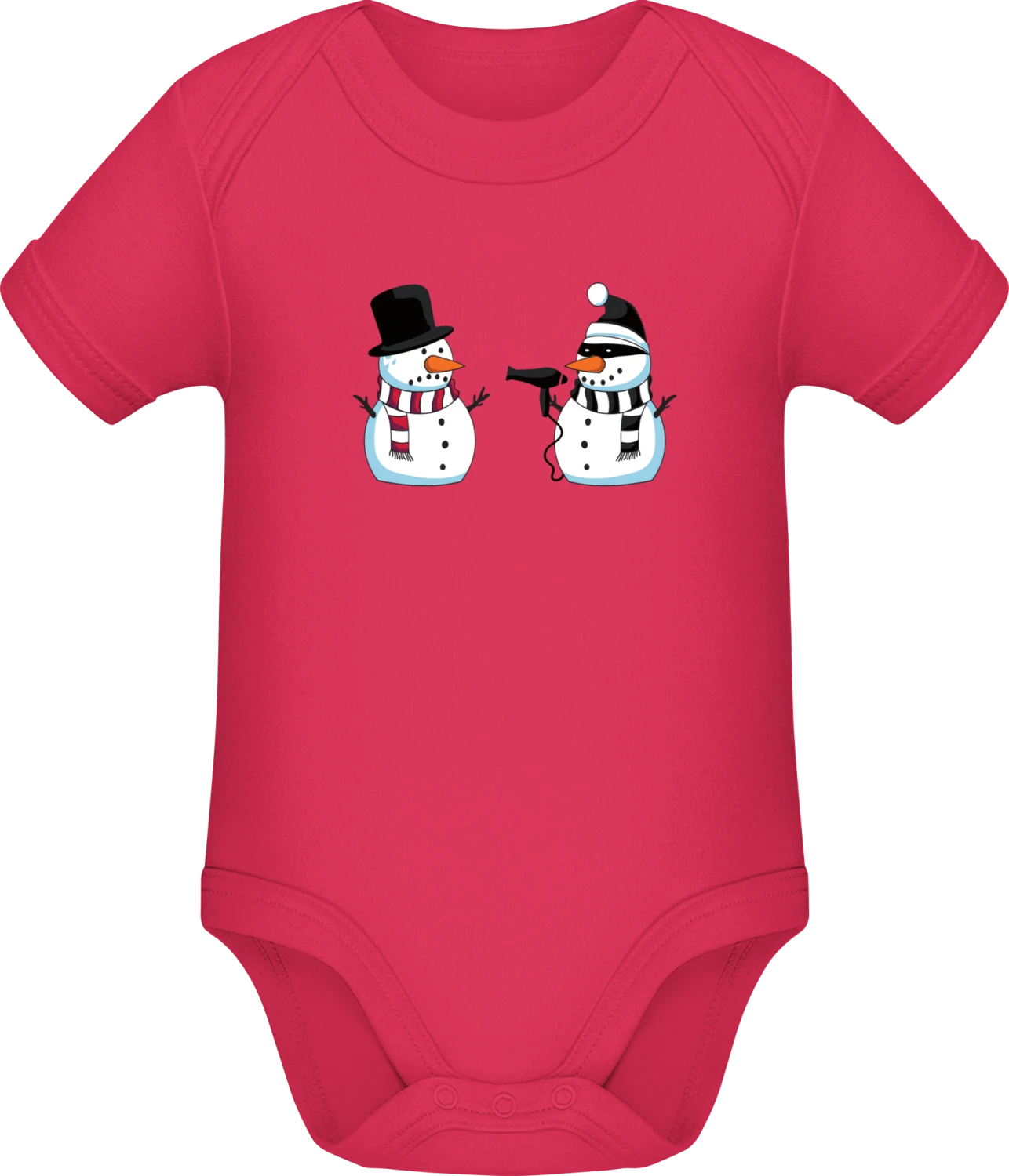 Snowman Attack - Sorbet Sonar SSL organic babybodsuit - Front