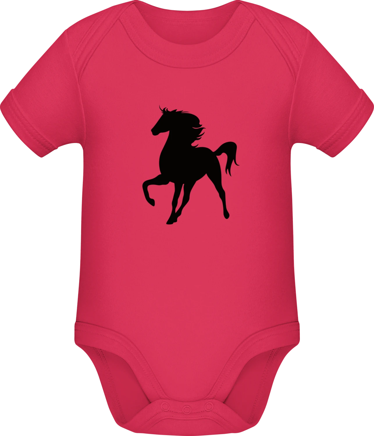 Horse Stallion - Sorbet Sonar SSL organic babybodsuit - Front