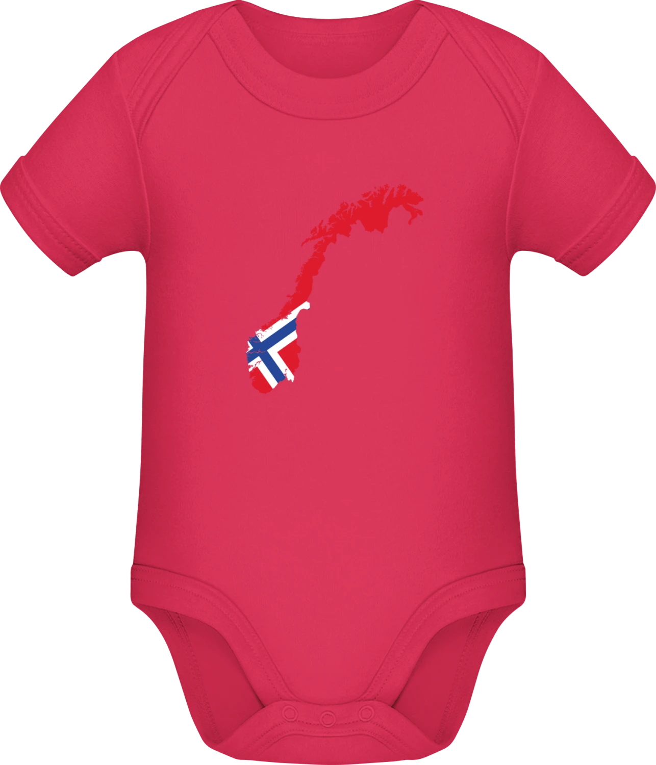 Norwegen Landkarte - Sorbet Sonar SSL organic babybodsuit - Front