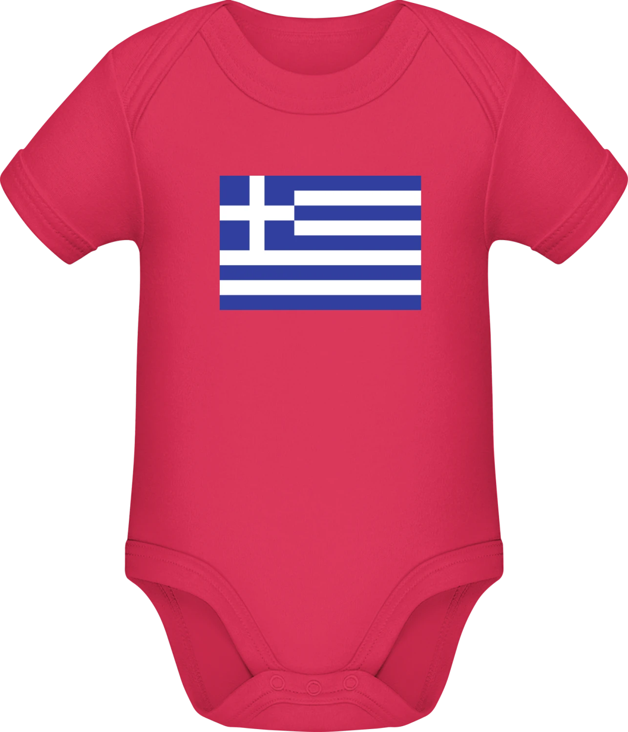 Greece Flag - Sorbet Sonar SSL organic babybodsuit - Front