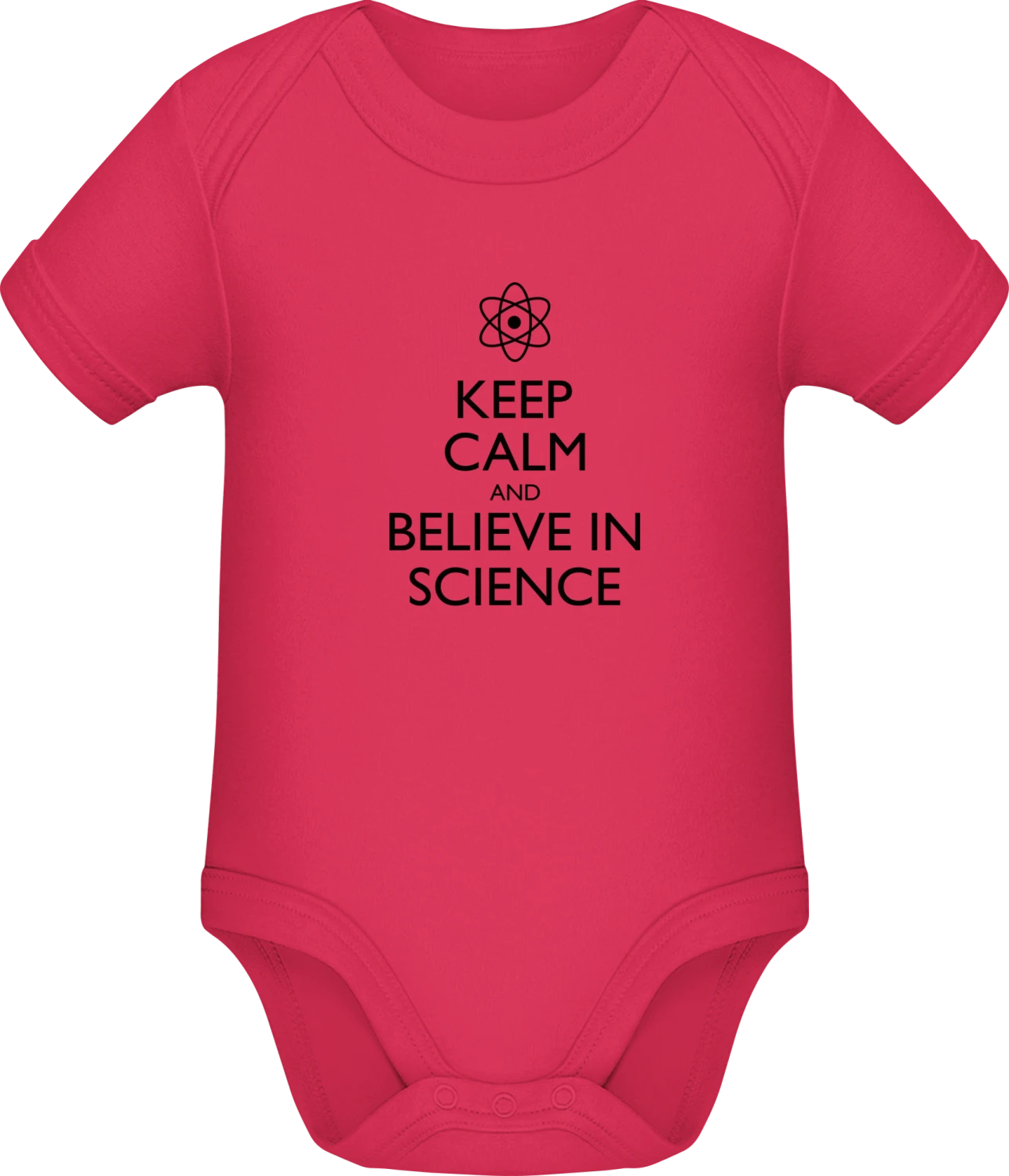 Keep Calm and Believe in Science - Sorbet Sonar SSL organic babybodsuit - Front