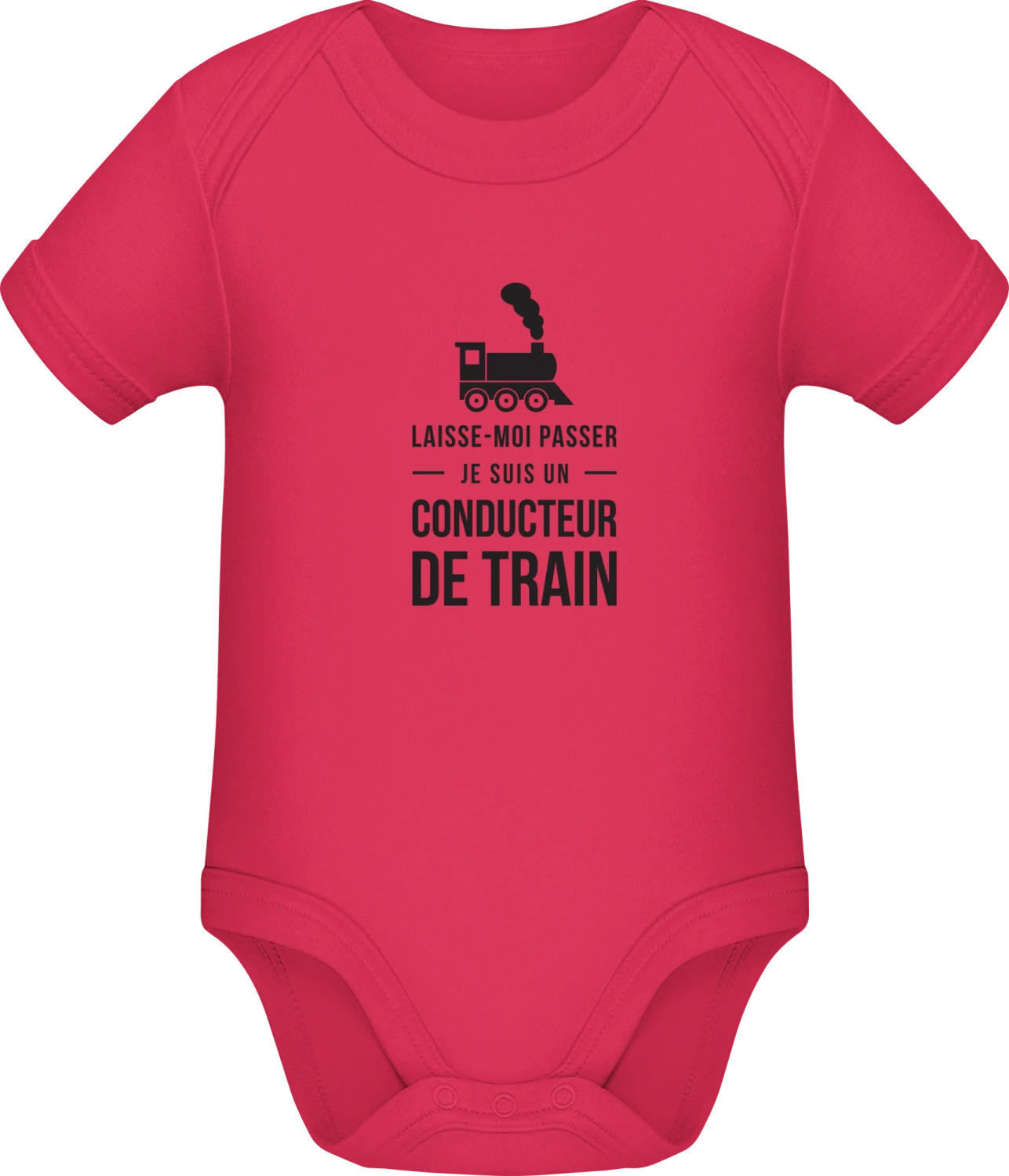 Je suis un conducteur de train - Sorbet Sonar SSL organic babybodsuit - Front