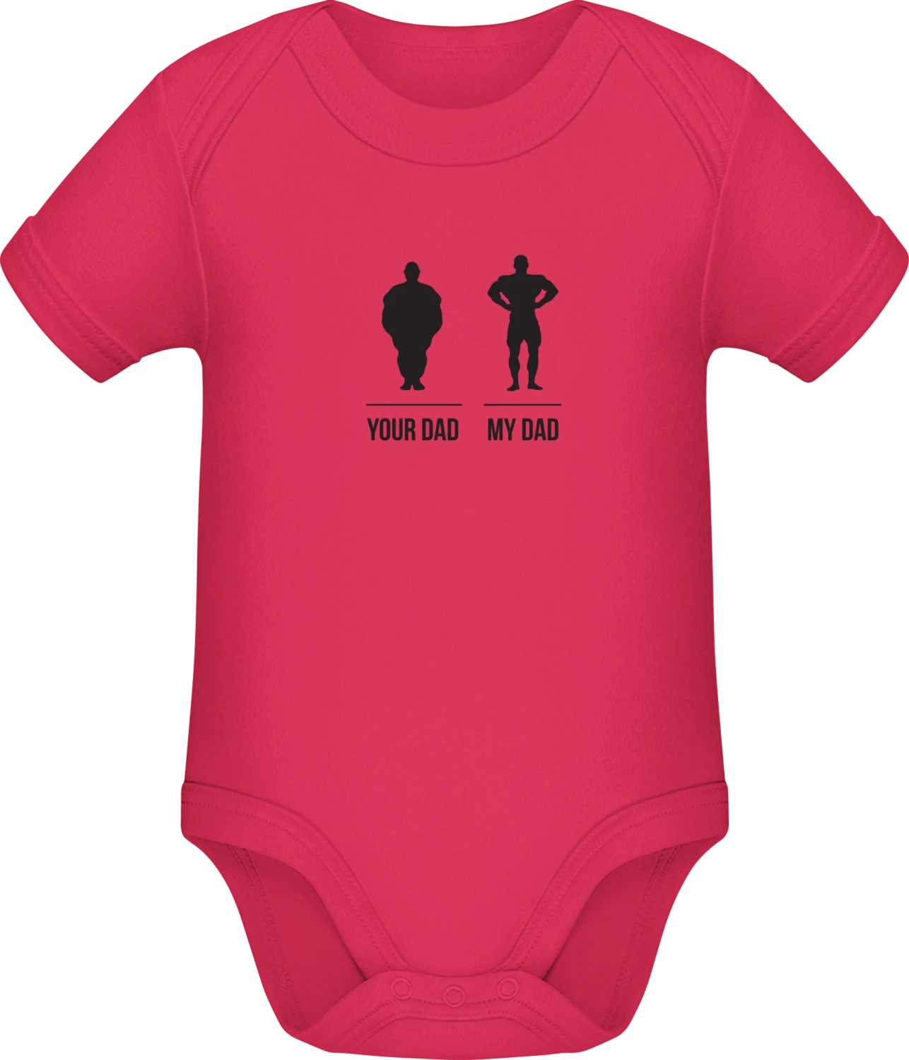 Fat Dad My Dad - Sorbet Sonar SSL organic babybodsuit - Front