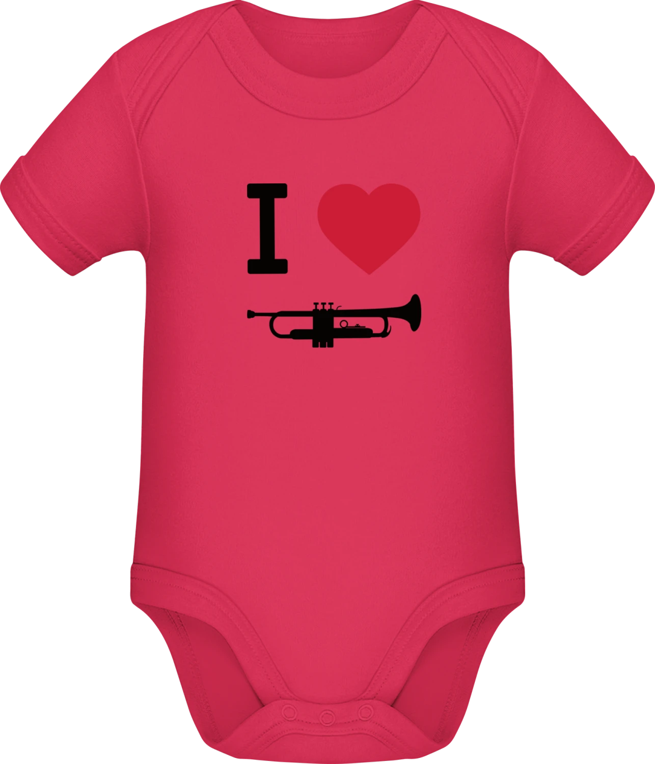 I Love Trumpets - Sorbet Sonar SSL organic babybodsuit - Front