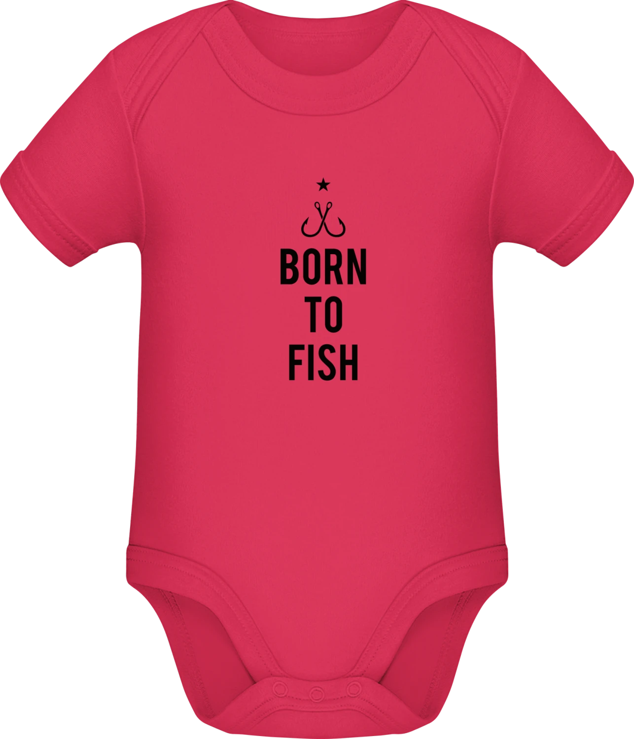 Born To Fish Simple - Sorbet Sonar SSL organic babybodsuit - Front