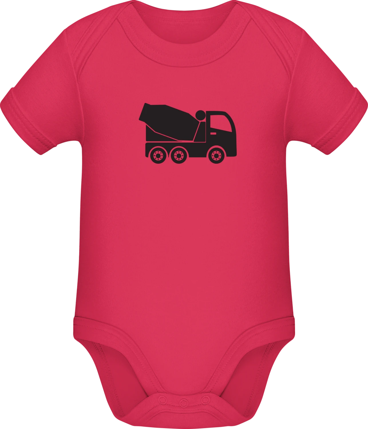 Betonmischer - Sorbet Sonar SSL organic babybodsuit - Front