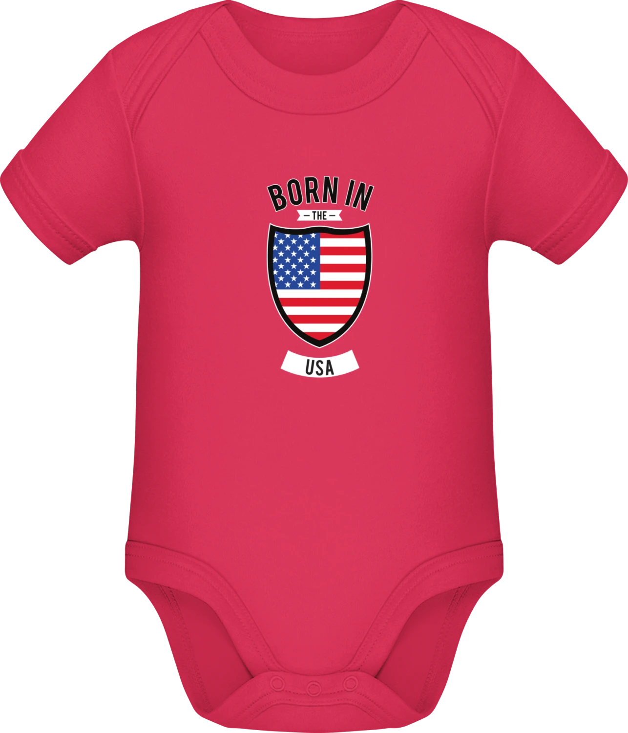 Born in the USA - Sorbet Sonar SSL organic babybodsuit - Front