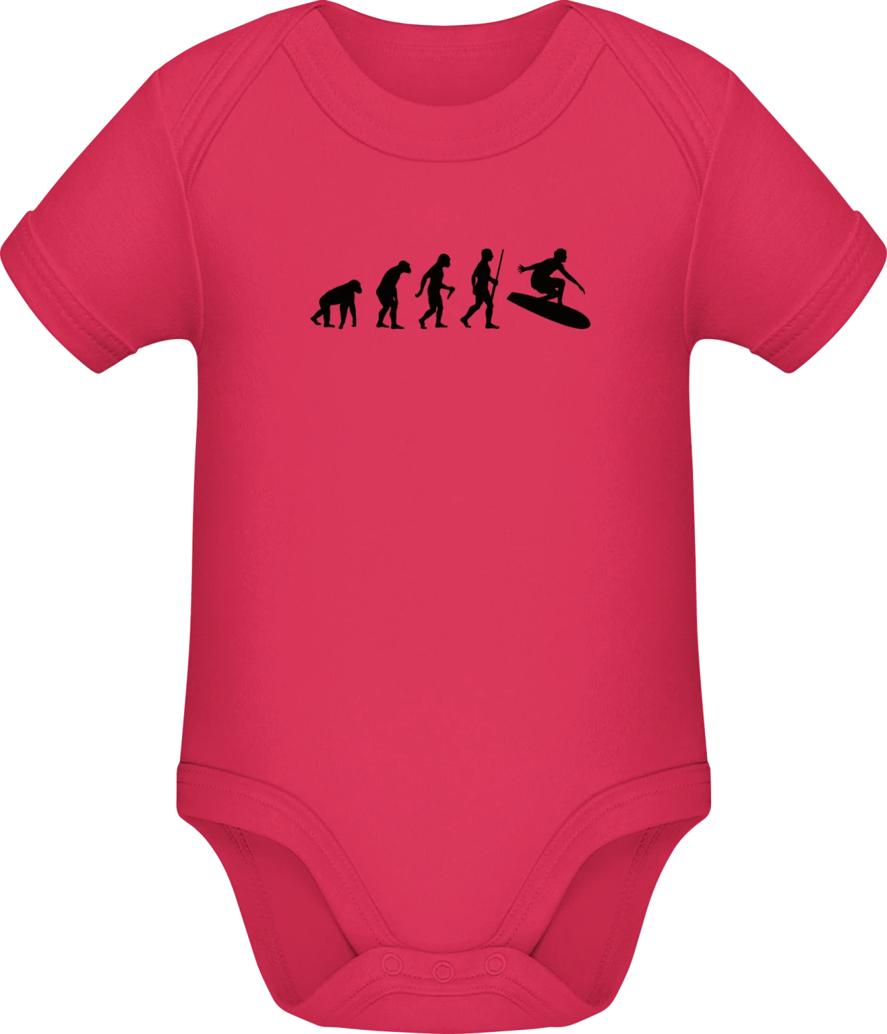 Surfing Surfer Evolution - Sorbet Sonar SSL organic babybodsuit - Front