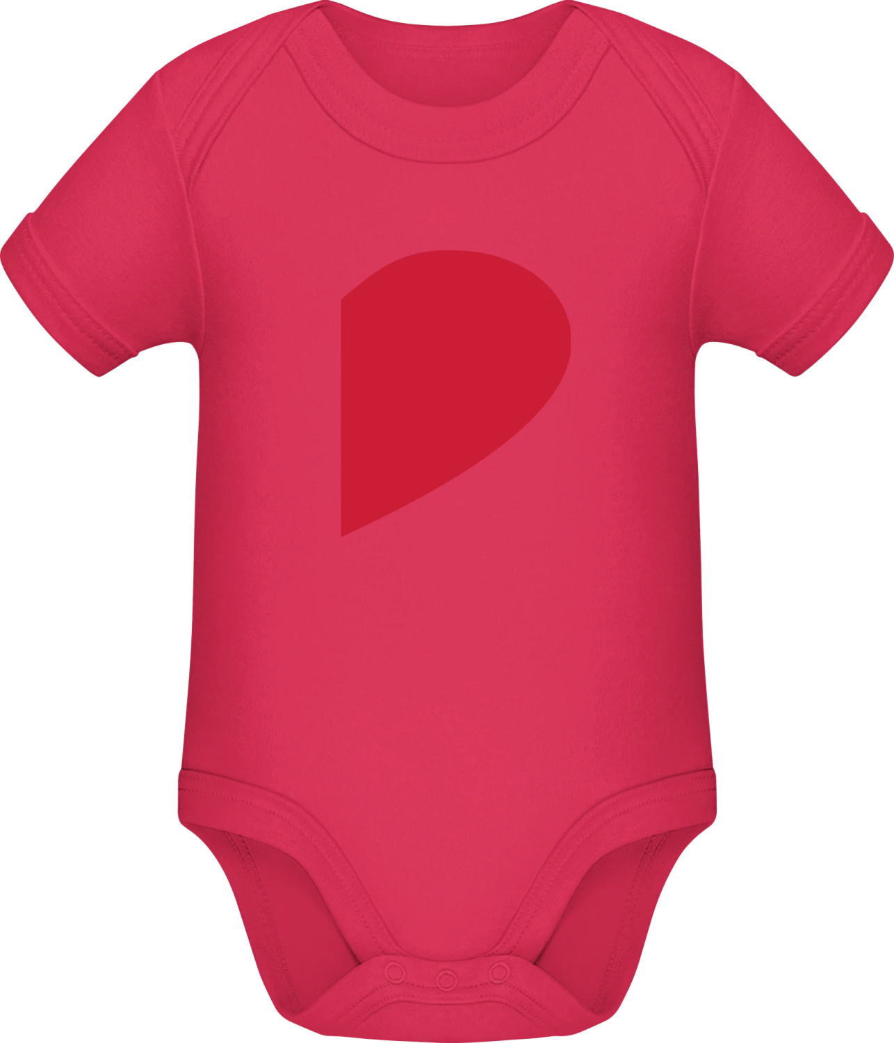 Couple Heart Right - Sorbet Sonar SSL organic babybodsuit - Front