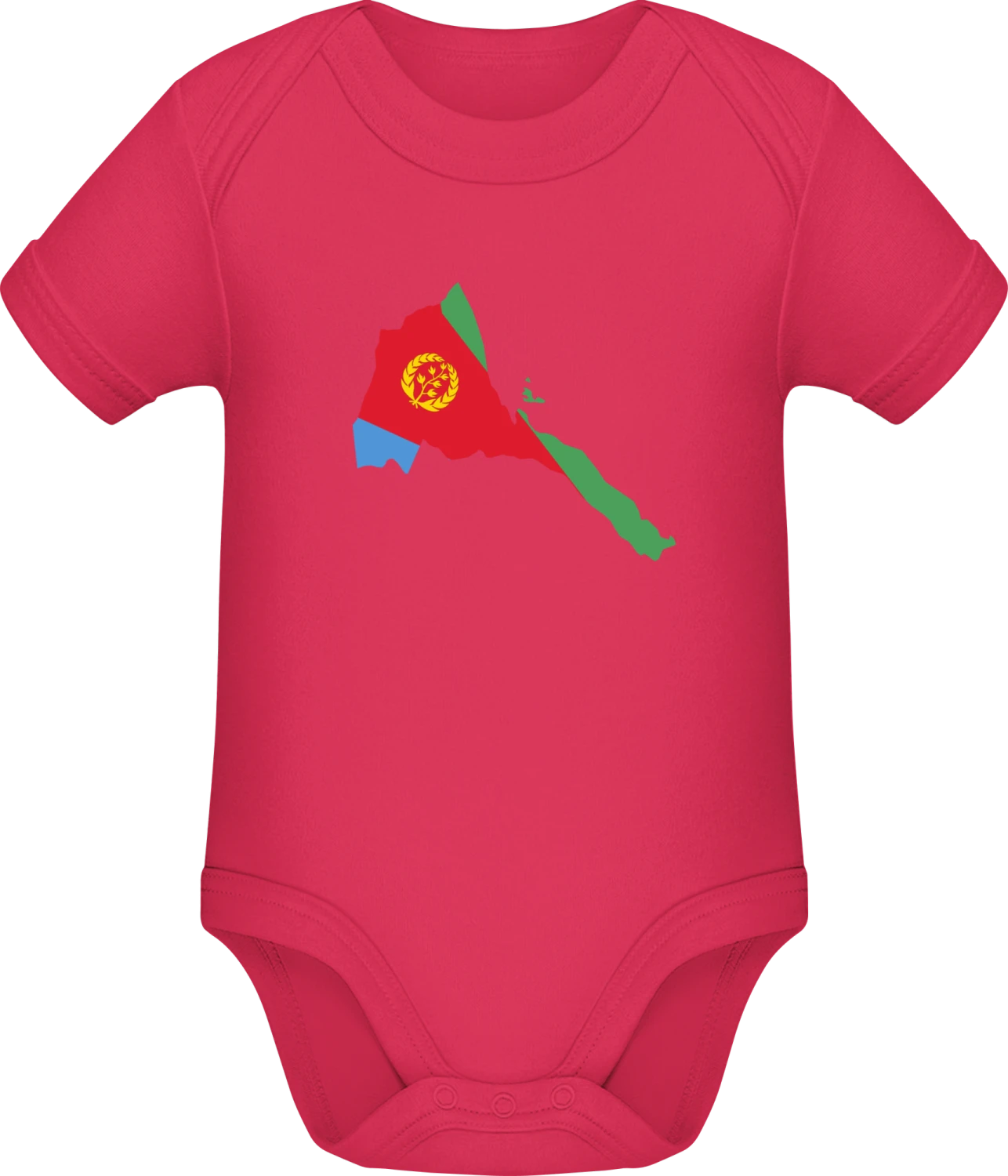 Eritrea Map - Sorbet Sonar SSL organic babybodsuit - Front