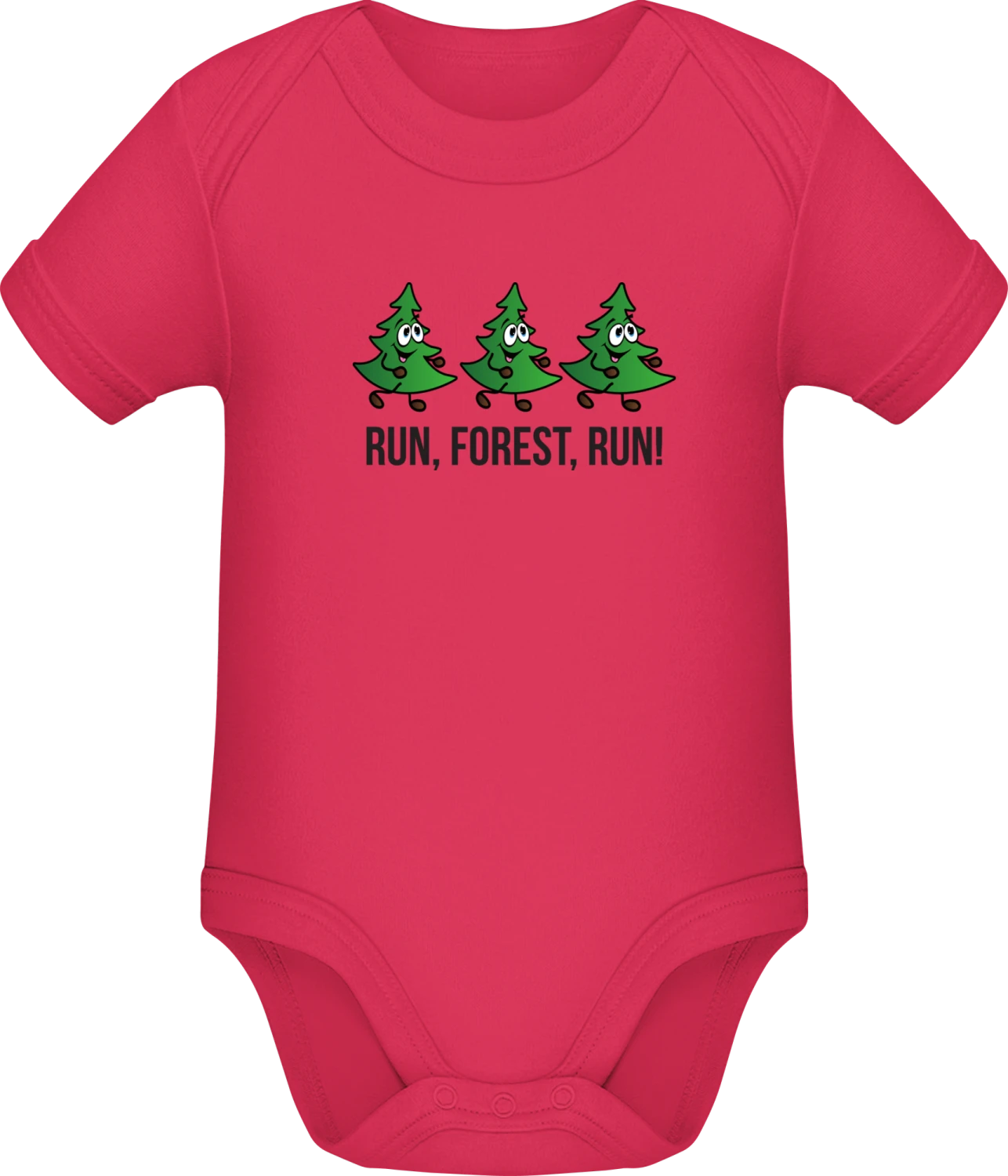 Run, Forest, Run! - Sorbet Sonar SSL organic babybodsuit - Front