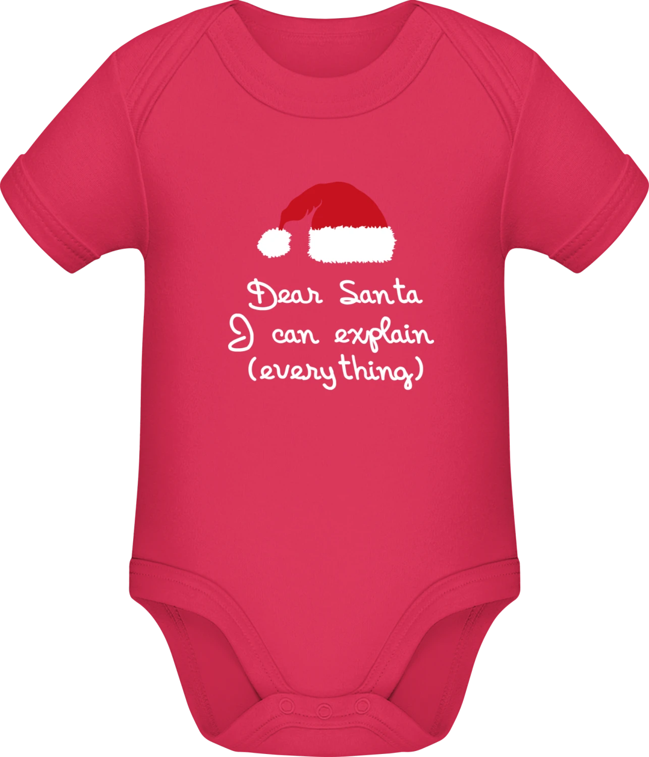 Dear Santa I Can Explain Everything - Sorbet Sonar SSL organic babybodsuit - Front