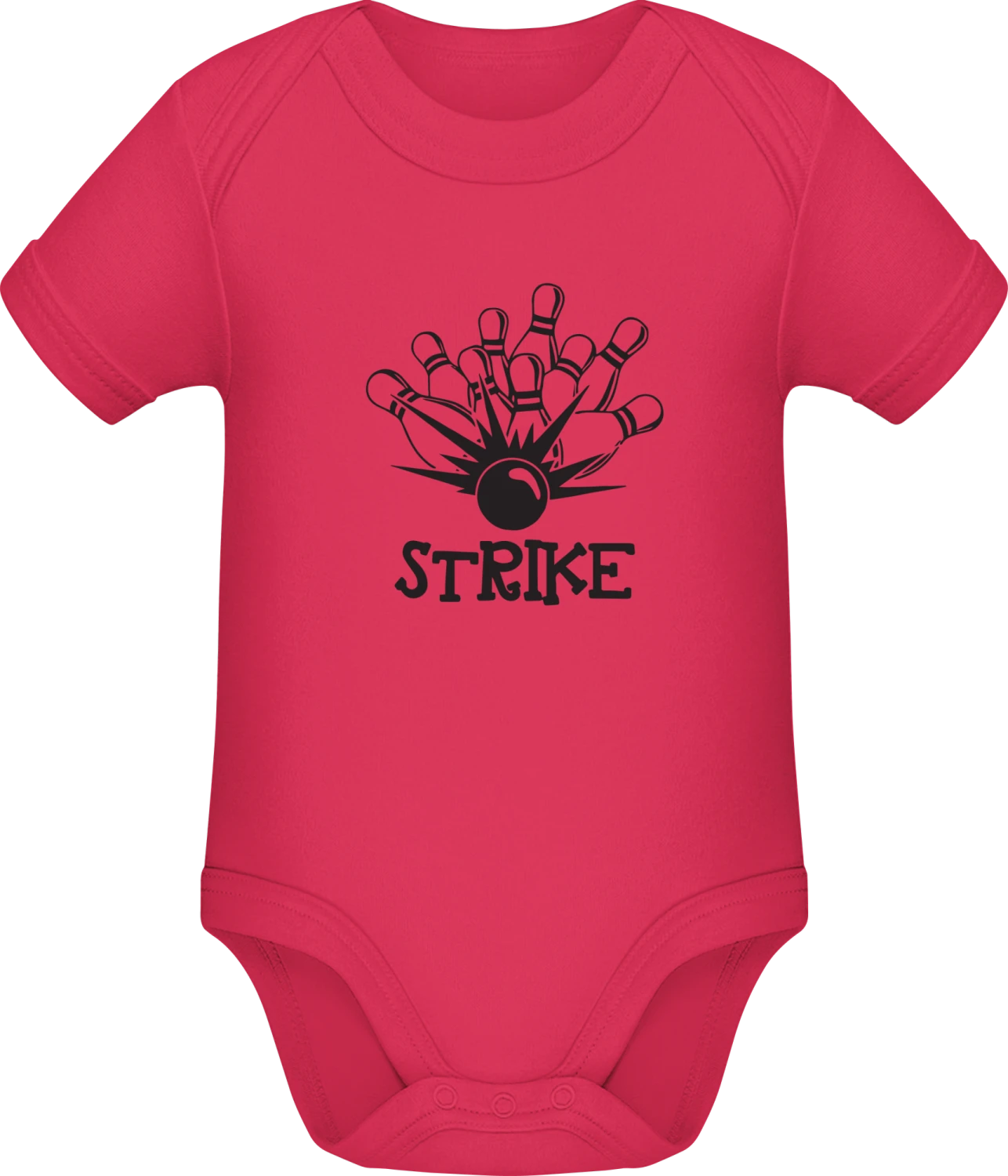 Bowling Strike - Sorbet Sonar SSL organic babybodsuit - Front