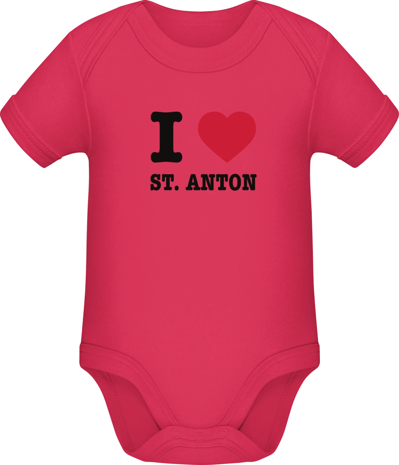 I Love St. Anton - Sorbet Sonar SSL organic babybodsuit - Front