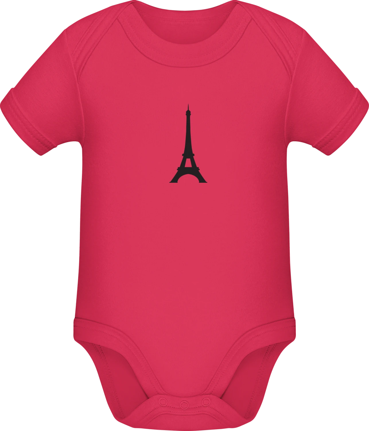 Eiffel Tower Silhouette - Sorbet Sonar SSL organic babybodsuit - Front