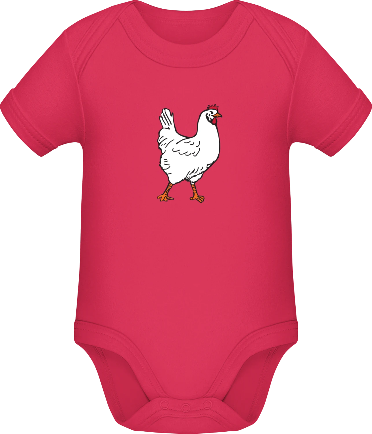 Hen Chicken - Sorbet Sonar SSL organic babybodsuit - Front