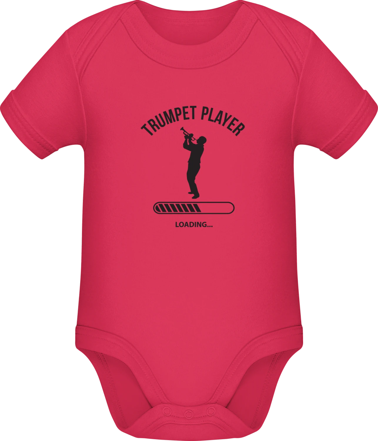 Trumpet Player Loading - Sorbet Sonar SSL organic babybodsuit - Front