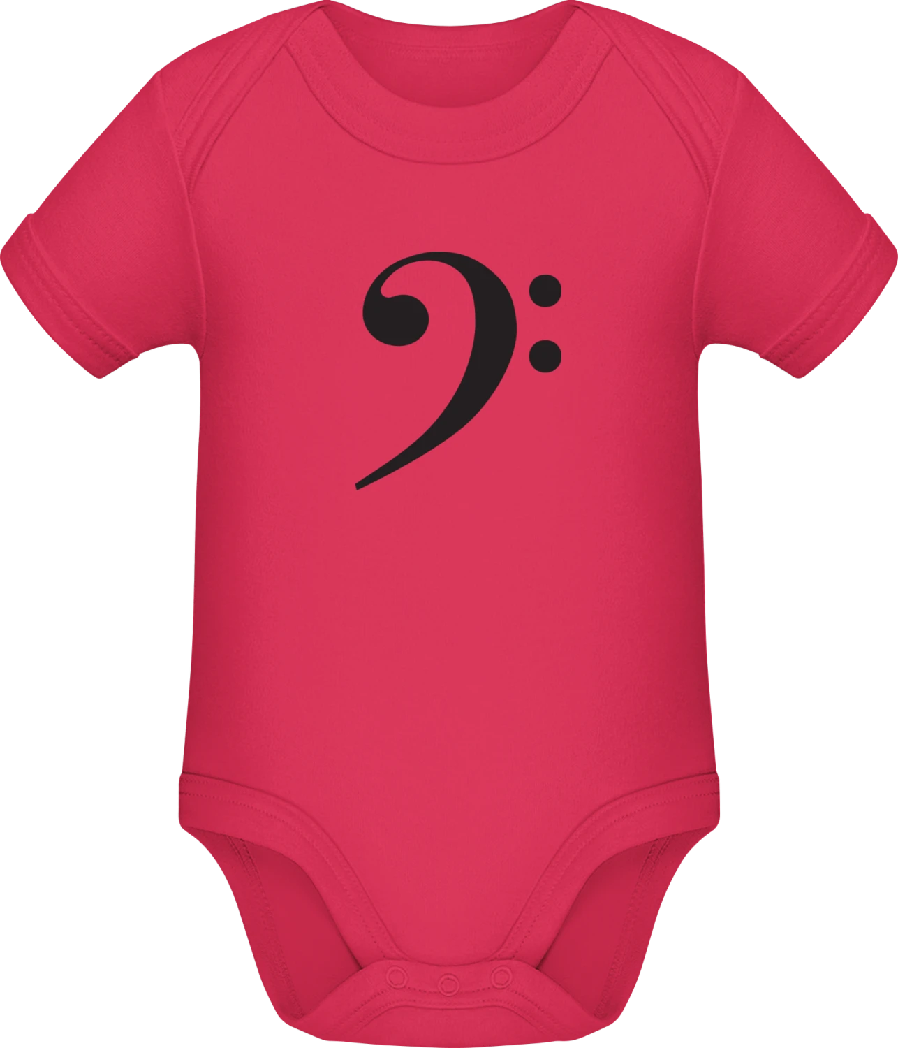 Bass Clef - Sorbet Sonar SSL organic babybodsuit - Front