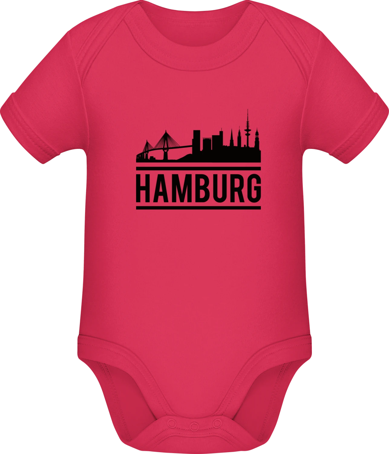 Hamburg City Skyline - Sorbet Sonar SSL organic babybodsuit - Front