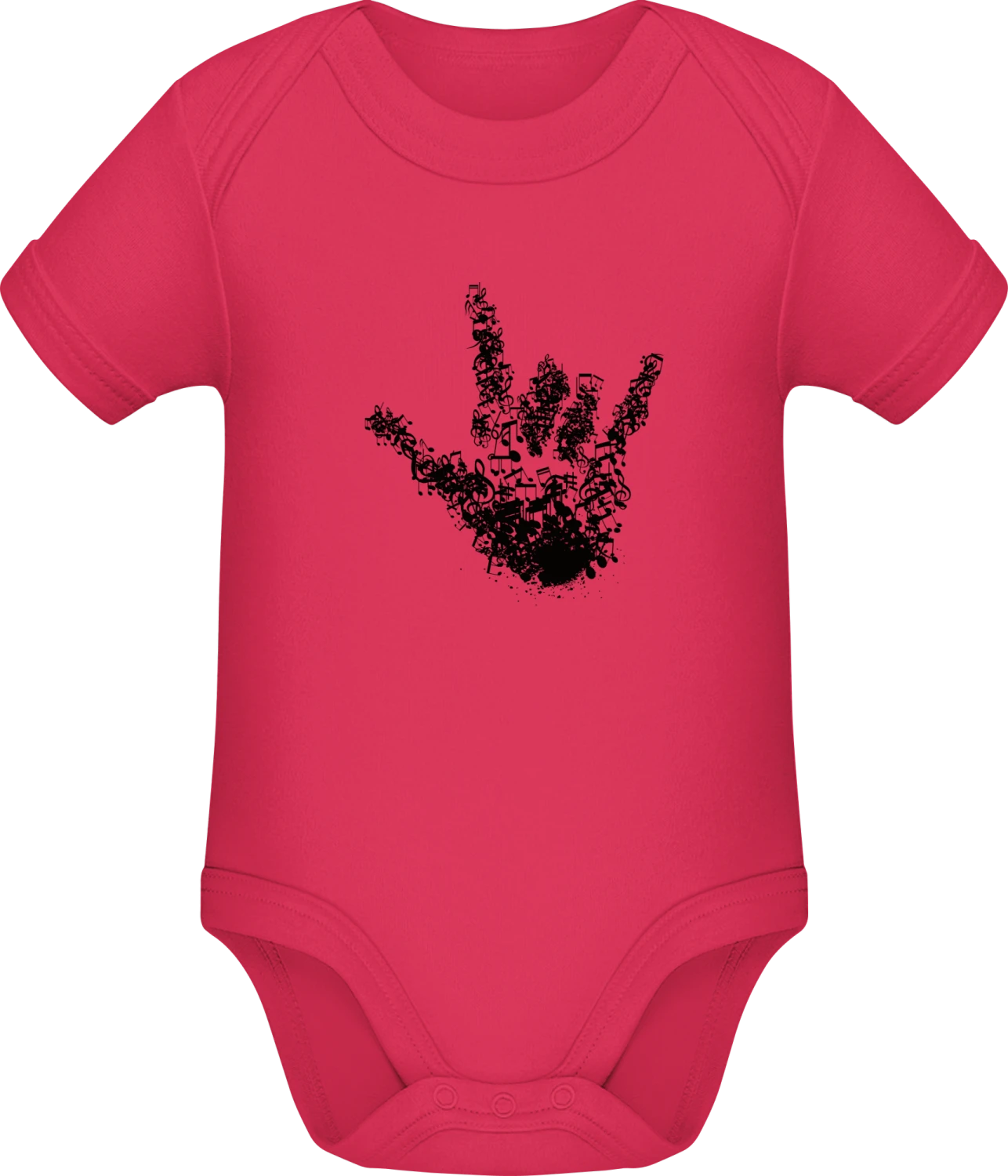 Rock On Hand Stylish - Sorbet Sonar SSL organic babybodsuit - Front