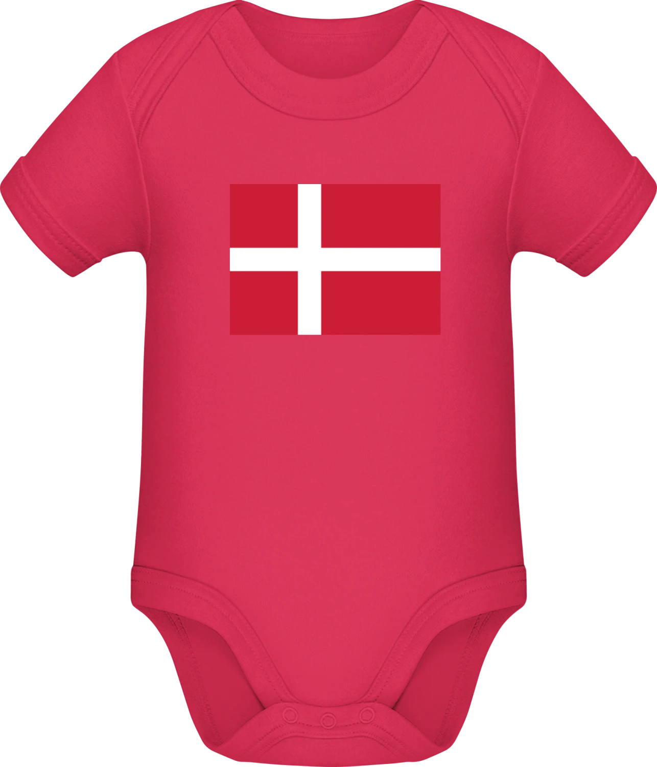 Denmark Flag Classic - Sorbet Sonar SSL organic babybodsuit - Front