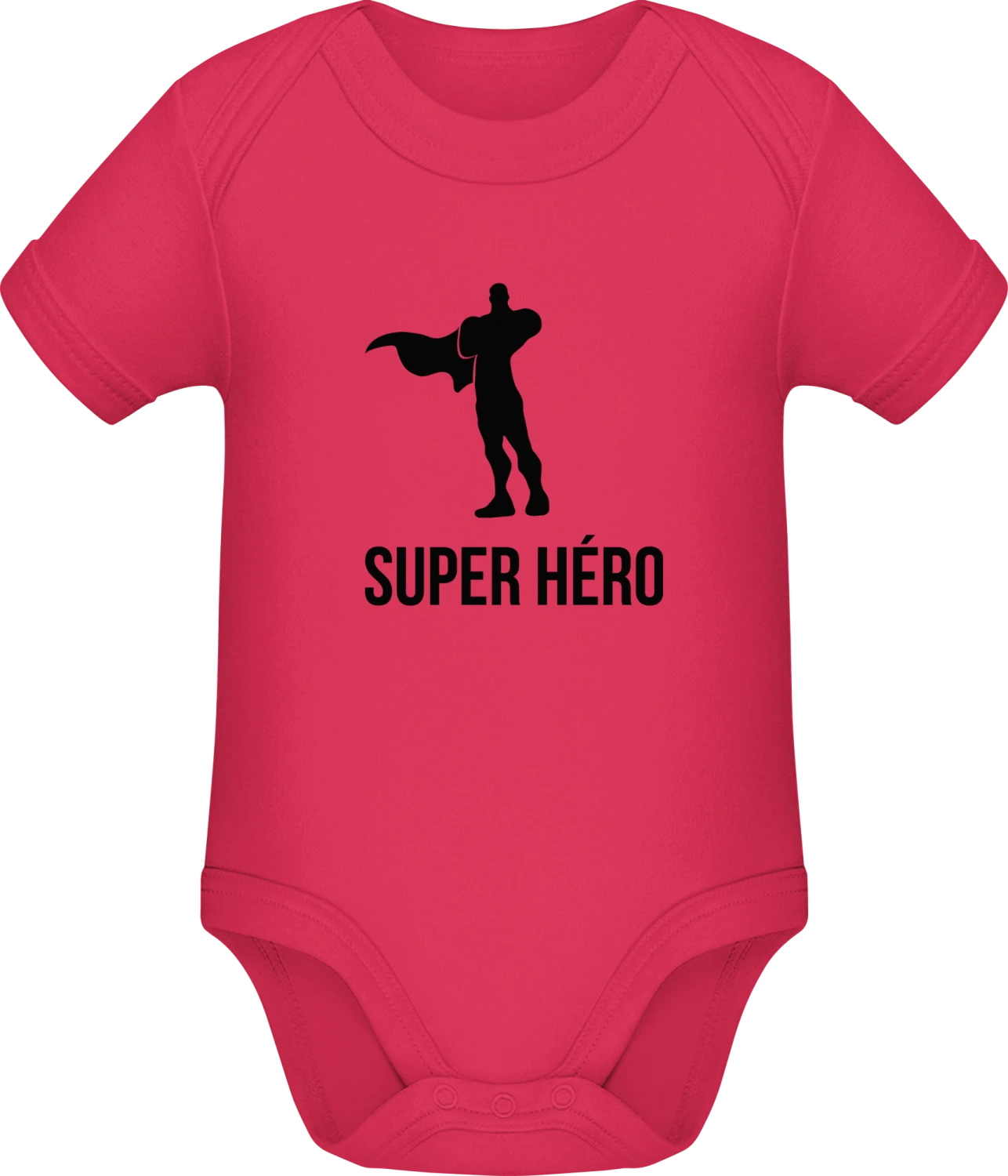 Super Héro Silhouette - Sorbet Sonar SSL organic babybodsuit - Front