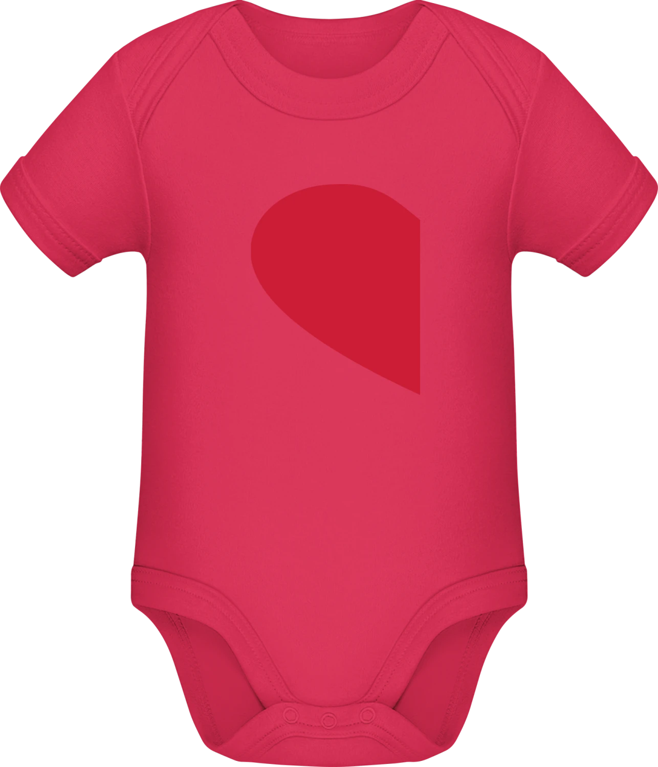 Couple Heart Left - Sorbet Sonar SSL organic babybodsuit - Front