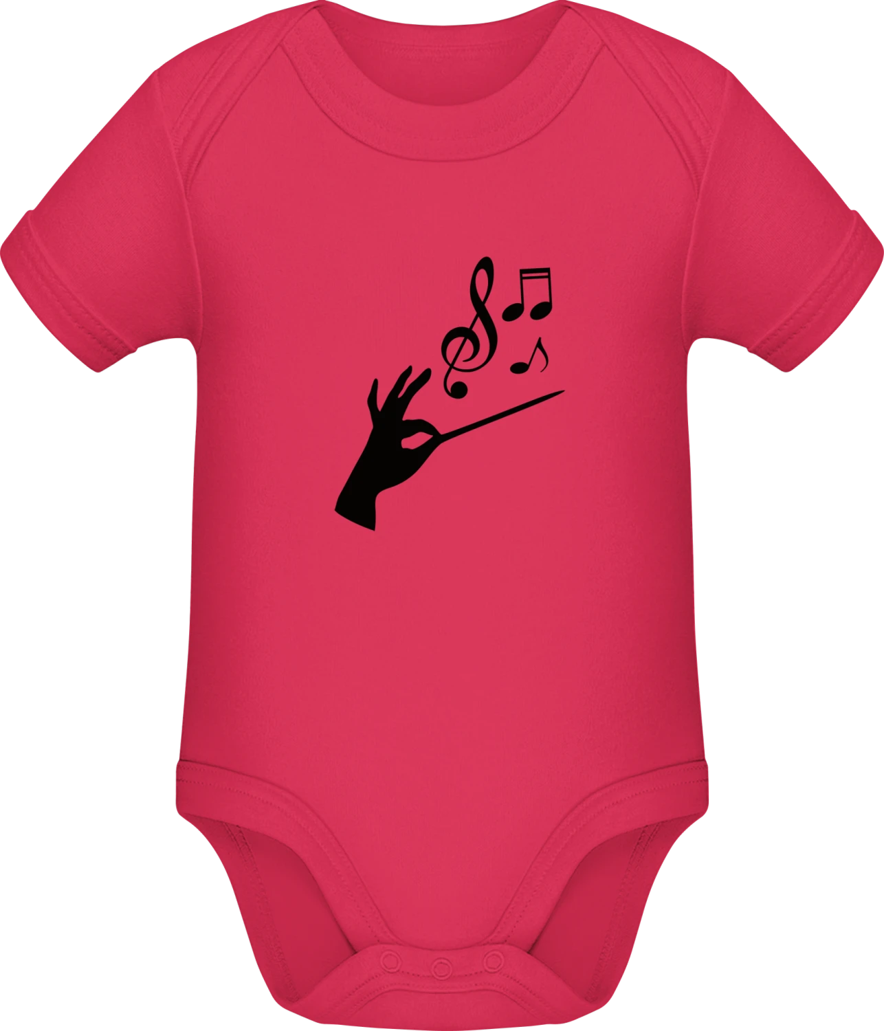 Conducting Music Notes - Sorbet Sonar SSL organic babybodsuit - Front