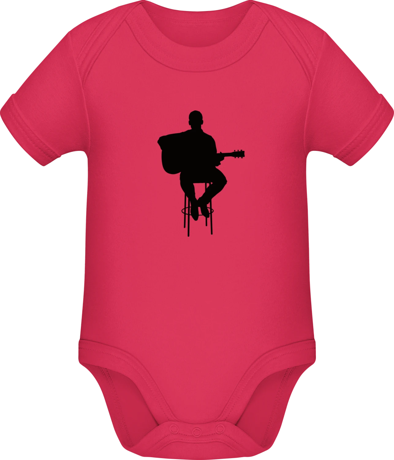 Sitting Guitarist - Sorbet Sonar SSL organic babybodsuit - Front