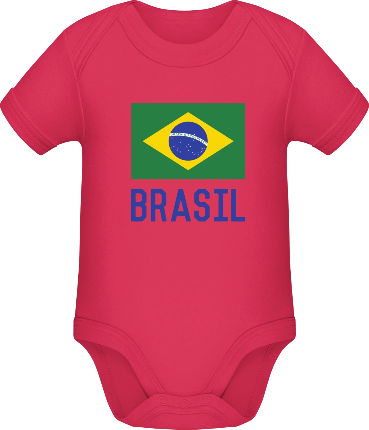 Brasilian Flag - Sorbet Sonar SSL organic babybodsuit - Front