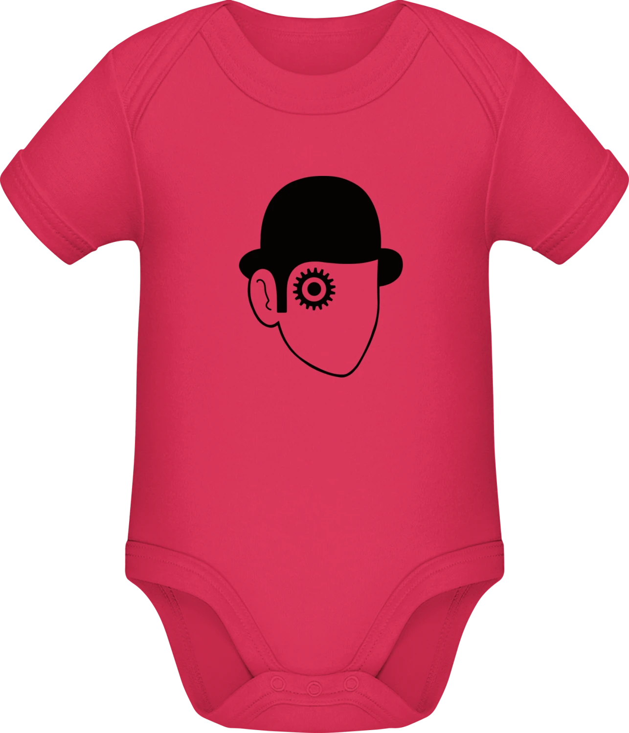 Clockwork Orange Head - Sorbet Sonar SSL organic babybodsuit - Front