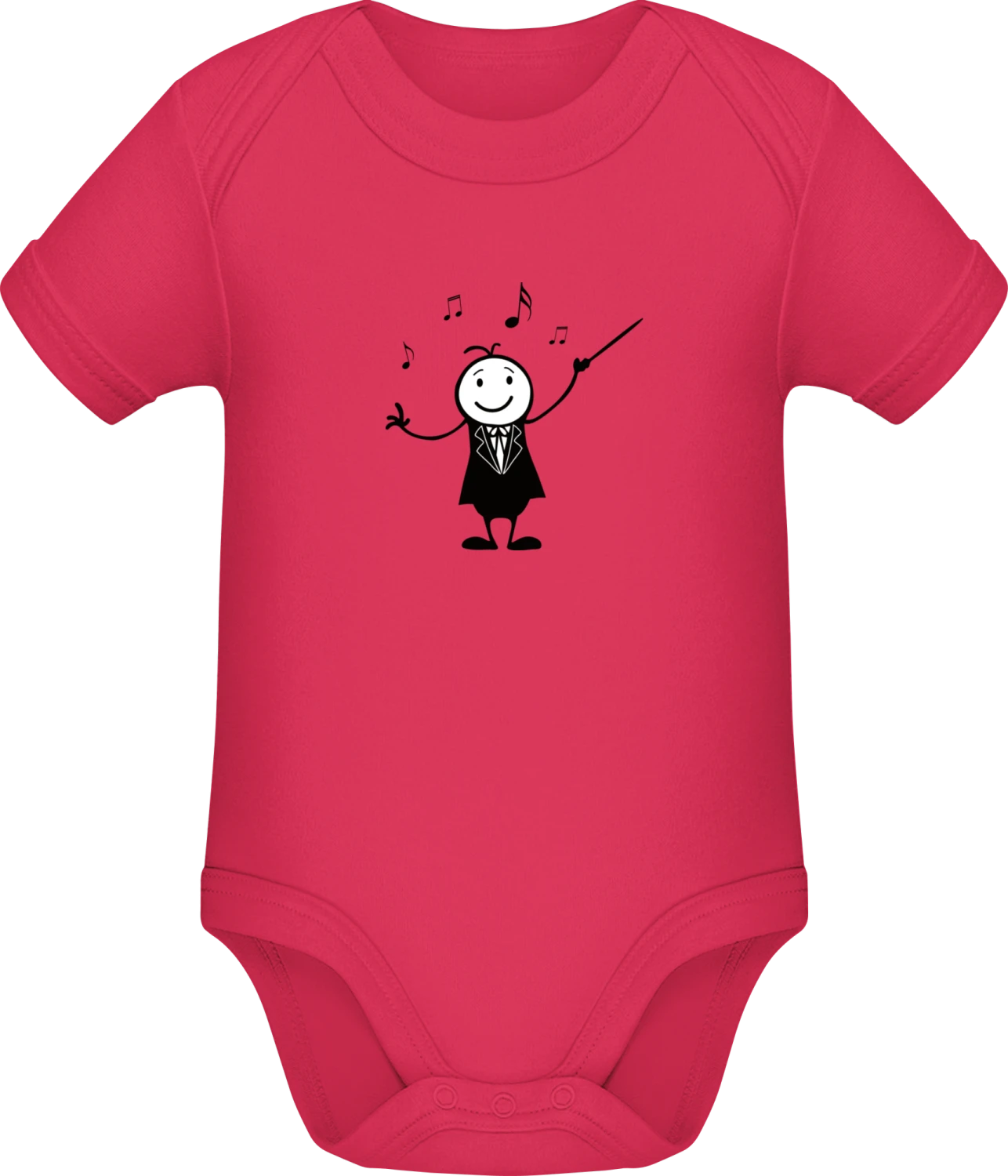 Conductor Comic - Sorbet Sonar SSL organic babybodsuit - Front