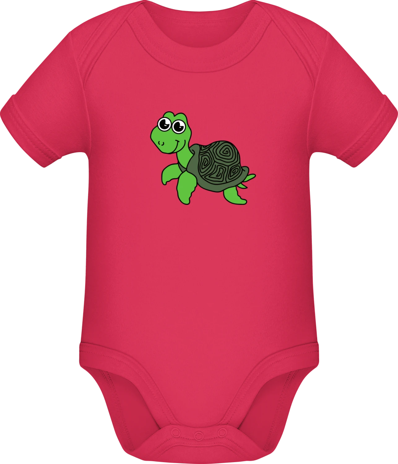 Cute Turtle - Sorbet Sonar SSL organic babybodsuit - Front