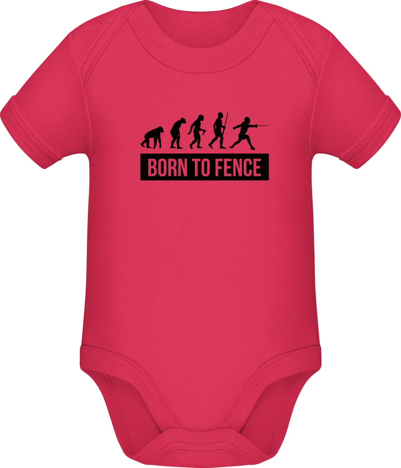 Born To Fence - Sorbet Sonar SSL organic babybodsuit - Front