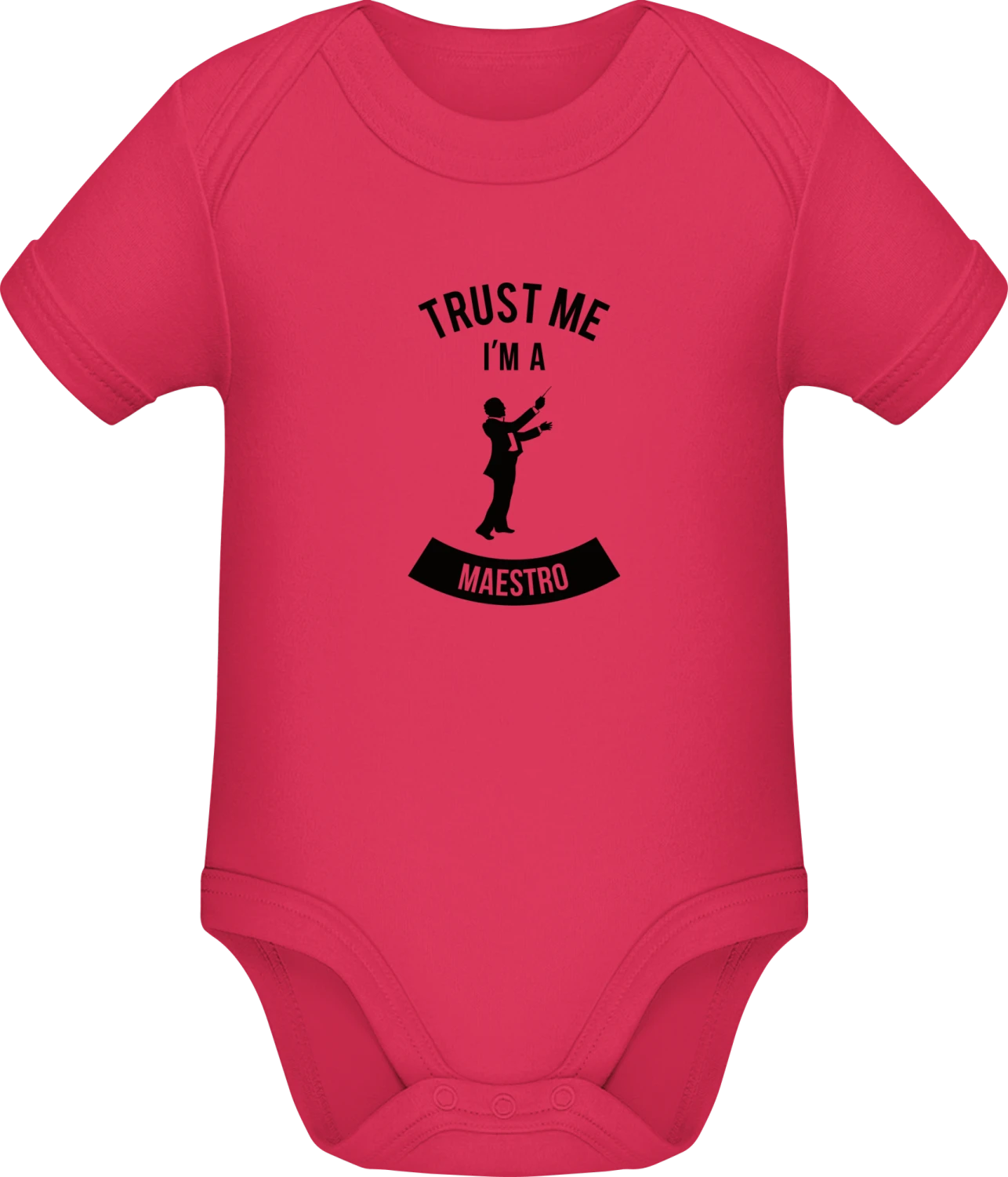 Trust Me I'm A Maestro - Sorbet Sonar SSL organic babybodsuit - Front