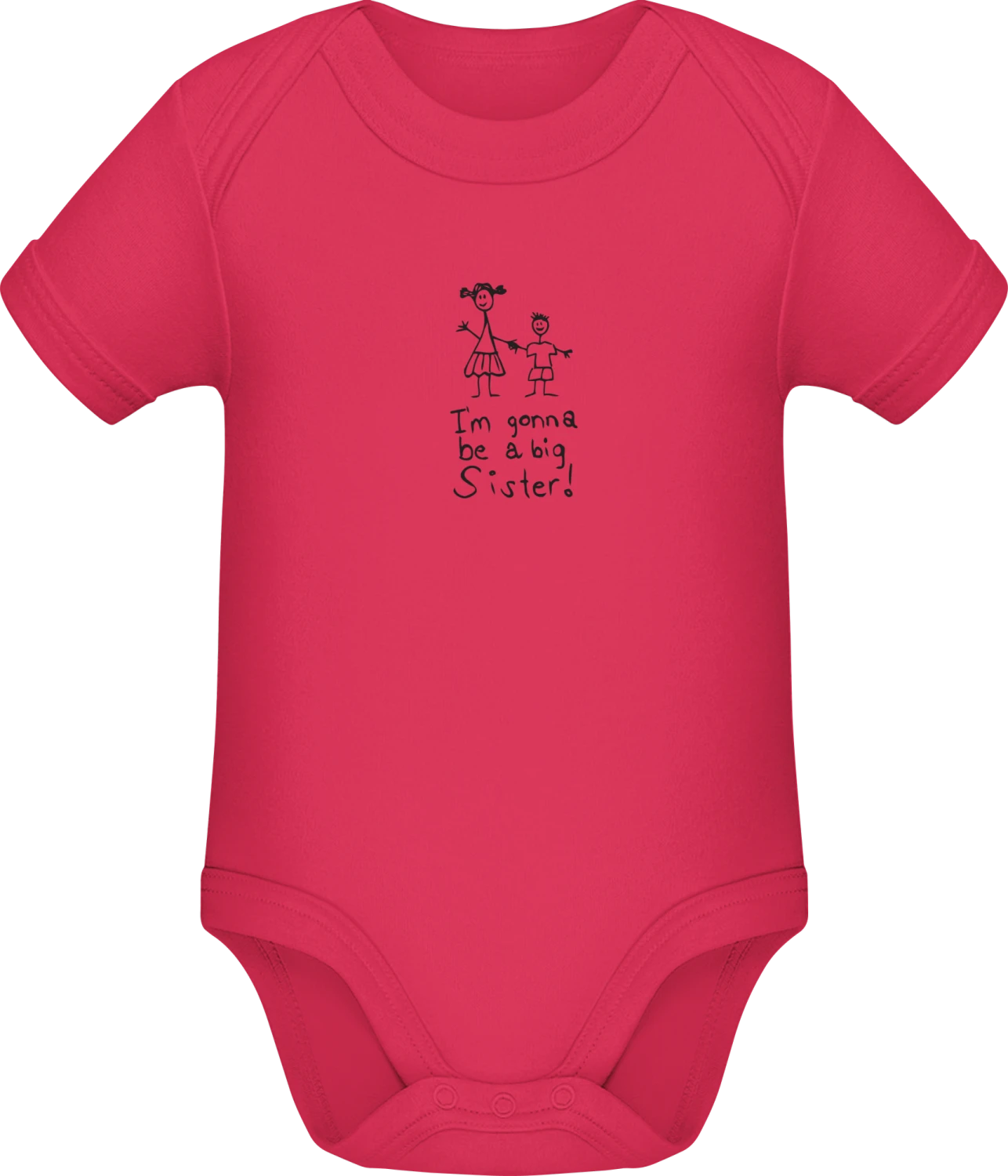 I'm Gonna Be A Big Sister ! - Sorbet Sonar SSL organic babybodsuit - Front