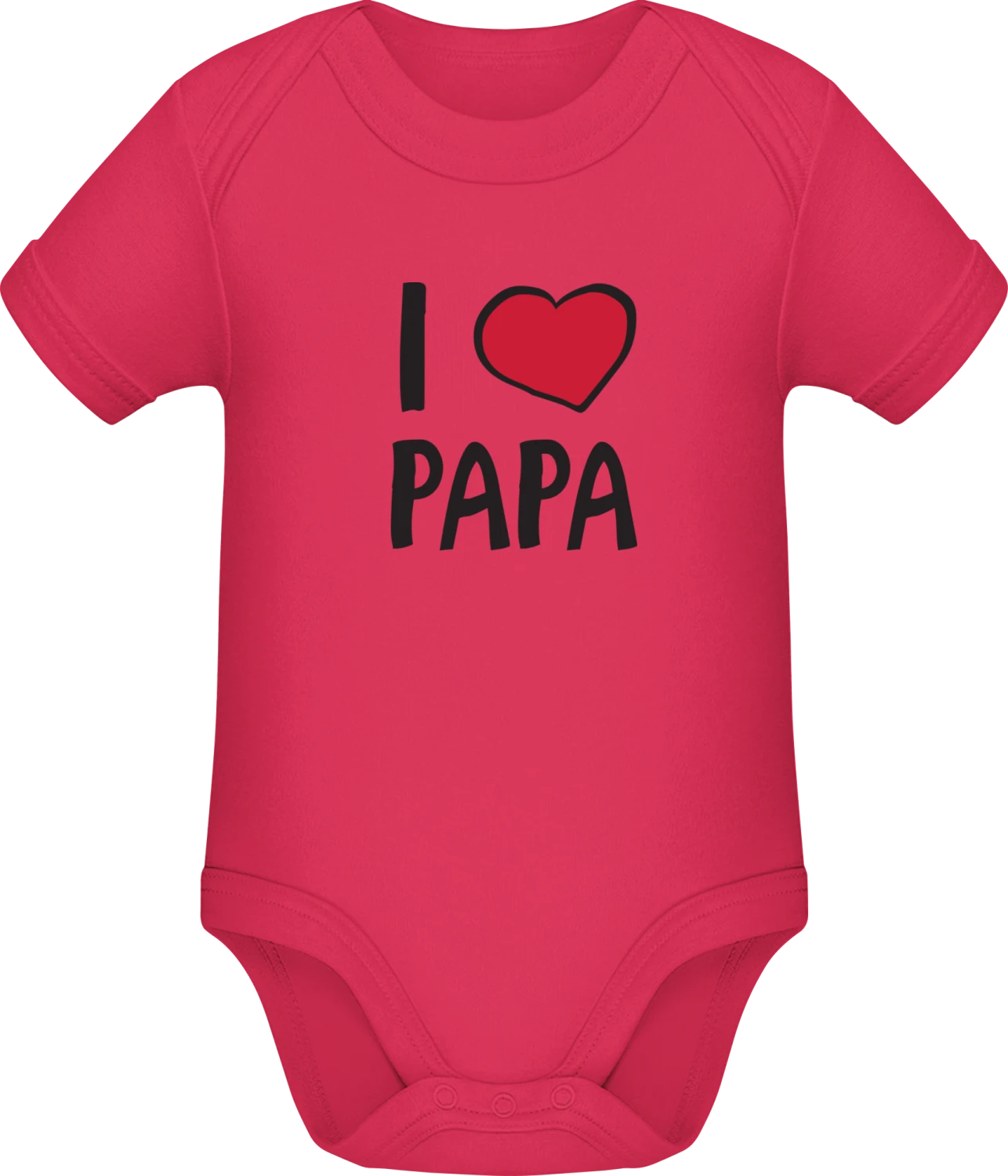 I Heart Papa - Sorbet Sonar SSL organic babybodsuit - Front