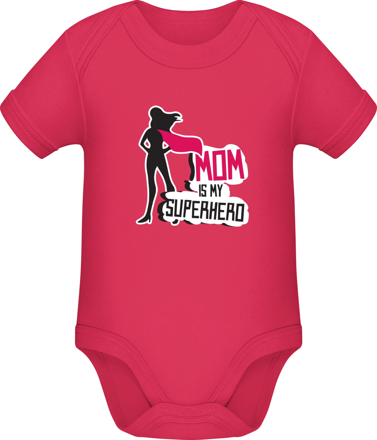 Mom Is My Superhero - Sorbet Sonar SSL organic babybodsuit - Front