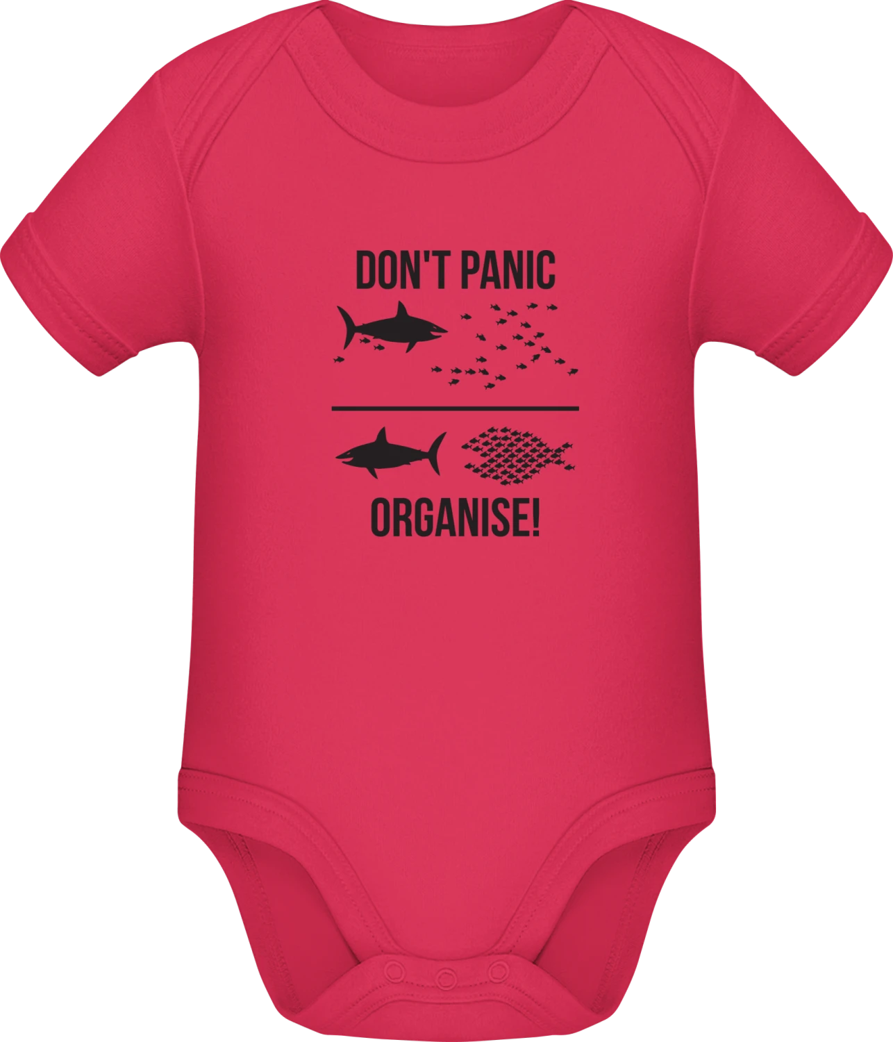 Don't Panic Organise - Sorbet Sonar SSL organic babybodsuit - Front