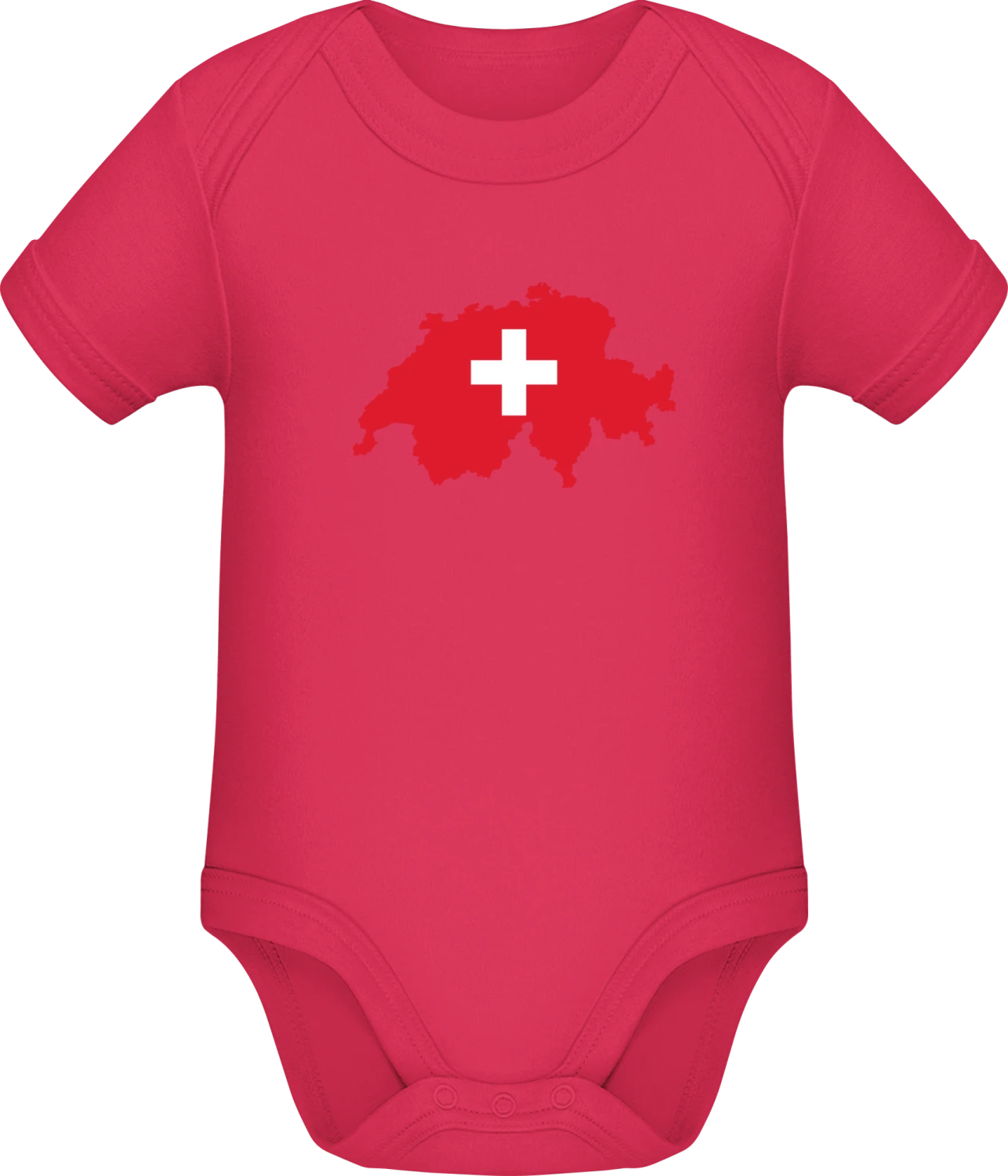 Schweiz Karte und Kreuz - Sorbet Sonar SSL organic babybodsuit - Front